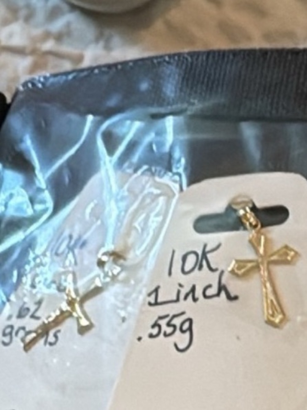 10kGold Cross Pendant starts 125$ stamped acid tested